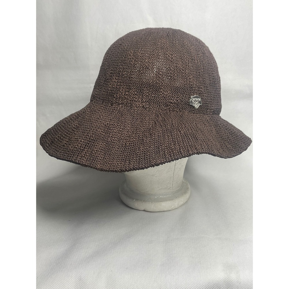 Banana Boat Woven Raffia Style Sun Hat Shade Brim One Size Brown Bucket Cap